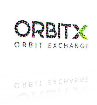 Логотип Orbit Exchange в зеркале